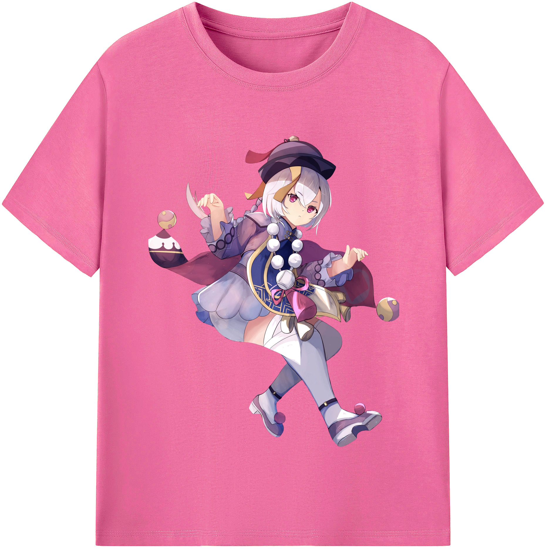 げんし神 七七 なな  genshin Nana レディースカジュアルプリントTシャツ（綿100％）